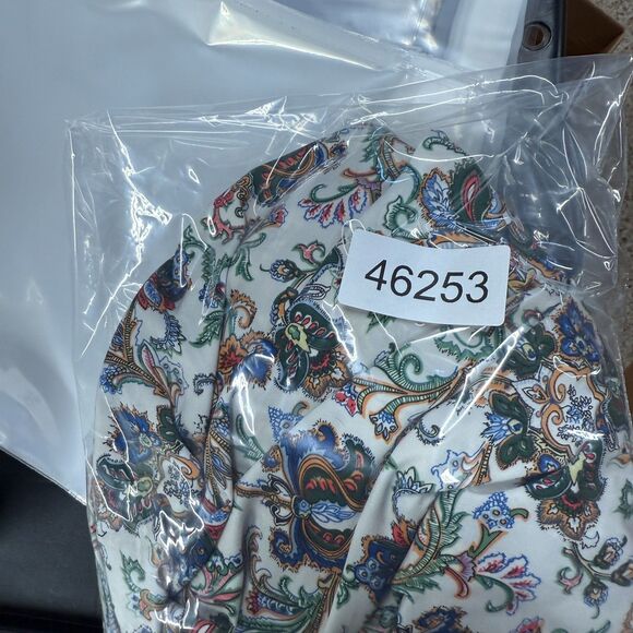 Miss Love Blouse Women S Small White Floral V-Neck Long Sleeve Pullover Casual - Picture 7 of 7